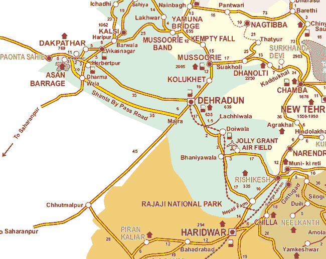 tourist map of rishikesh